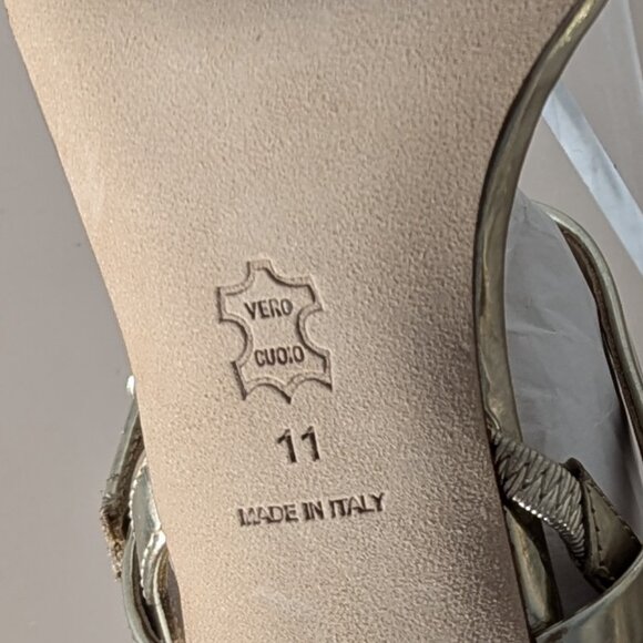 TORY BURCH * $328 MANY SIZES * Penelope Slingback Sandal Gold Strappy Prom - Picture 13 of 16